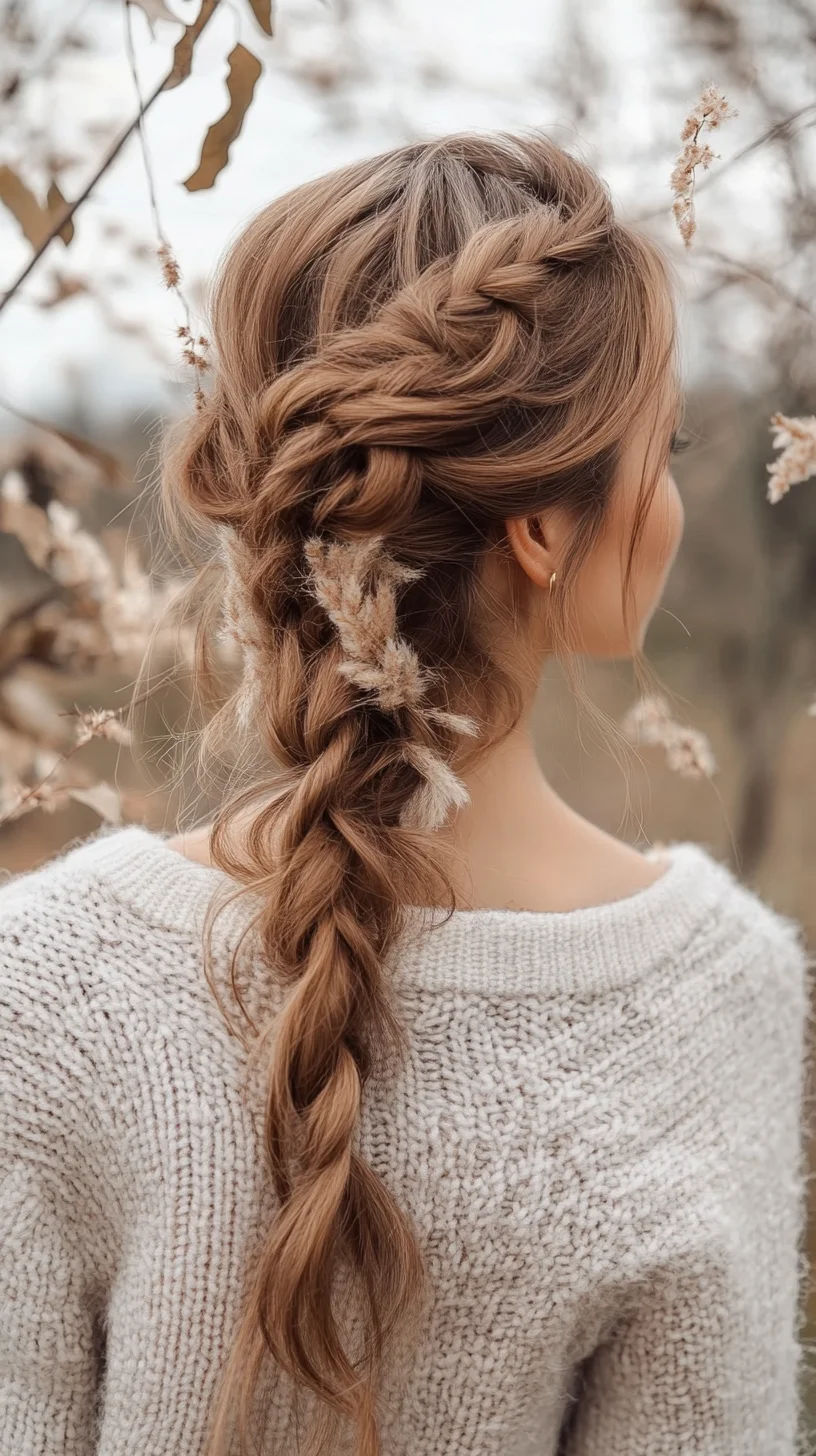 Effortlessly Chic Braided Updo with Boho Flair