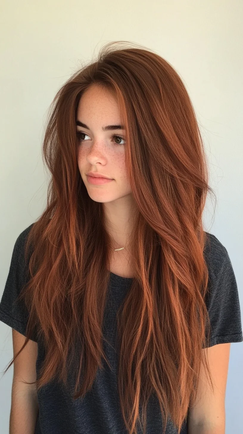 Effortlessly Chic Copper Waves: A Timeless Hair Statement