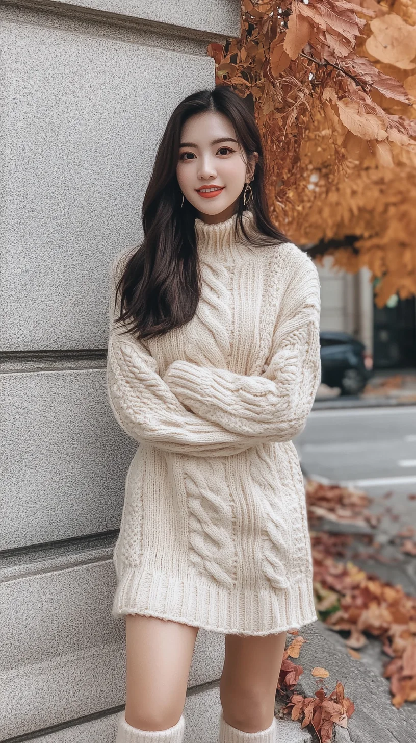 Effortlessly Chic: Cozy Cable Knit Sweater Dress for Every Occasion