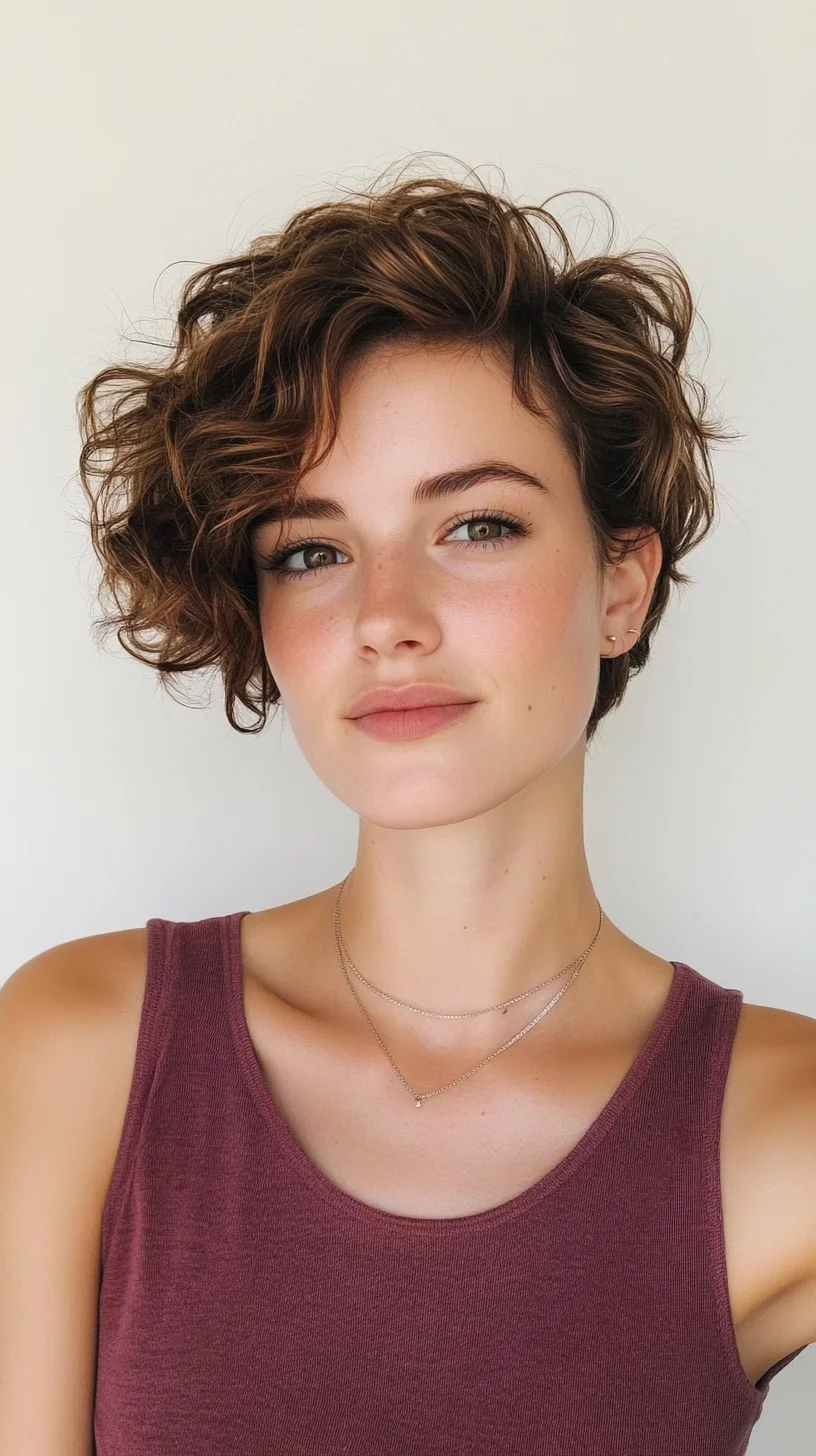 Effortlessly Chic Curly Bob: A Perfect Blend of Texture and Elegance