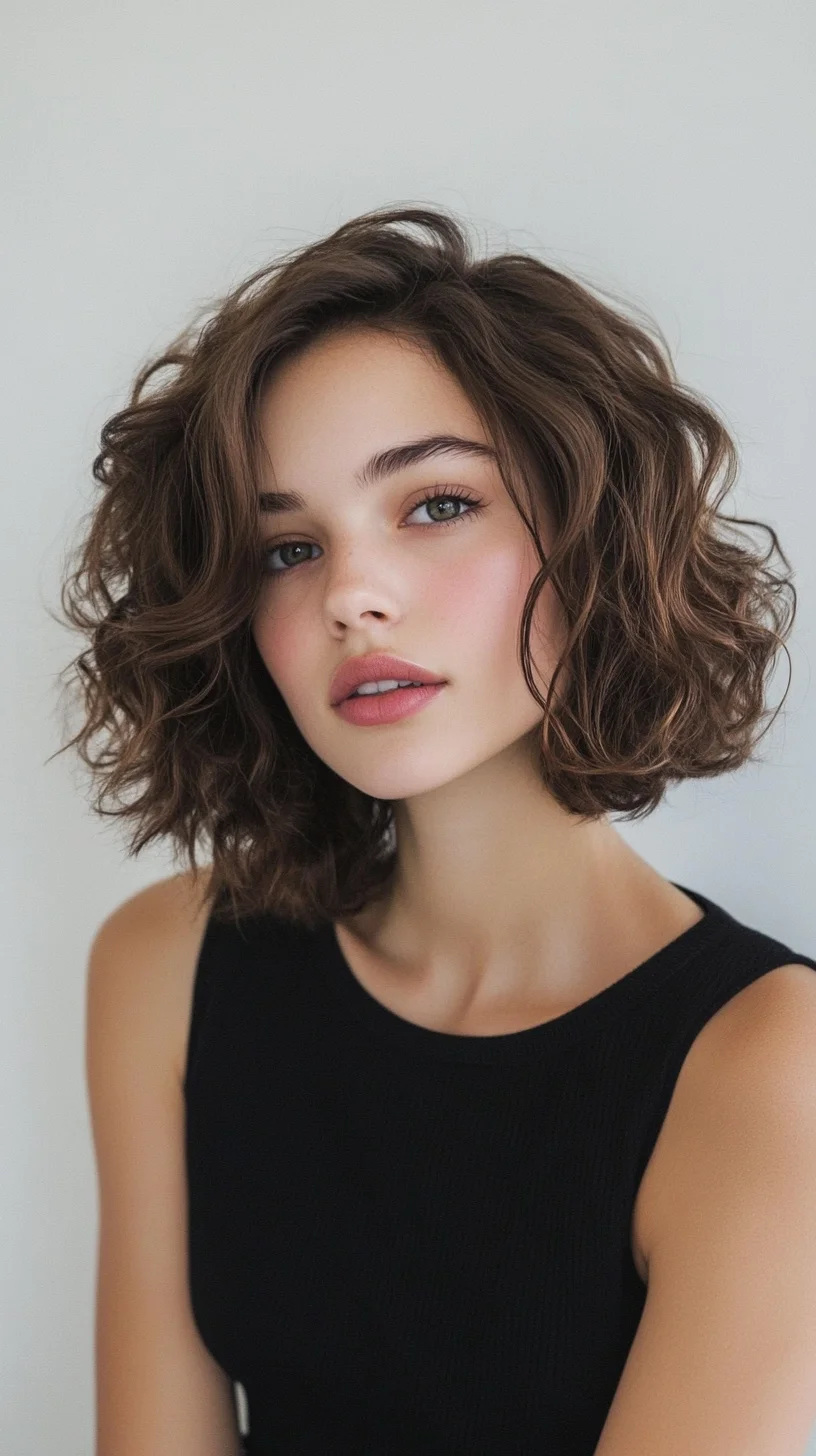 Effortlessly Chic Curly Bob: A Statement of Playful Elegance