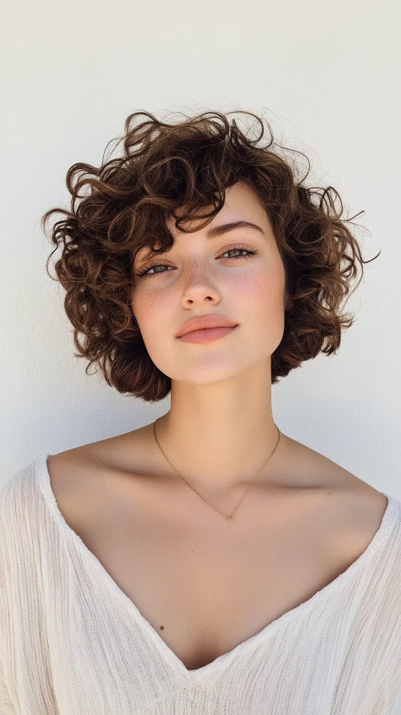 Effortlessly Chic Curly Bob: Embrace the Bounce!