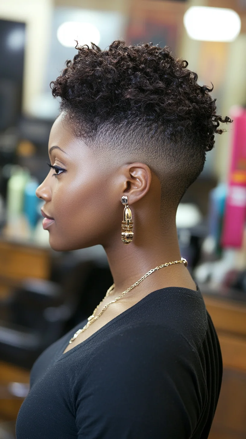 Effortlessly Chic Curly Fade: A Bold Statement for Natural Hair Lovers