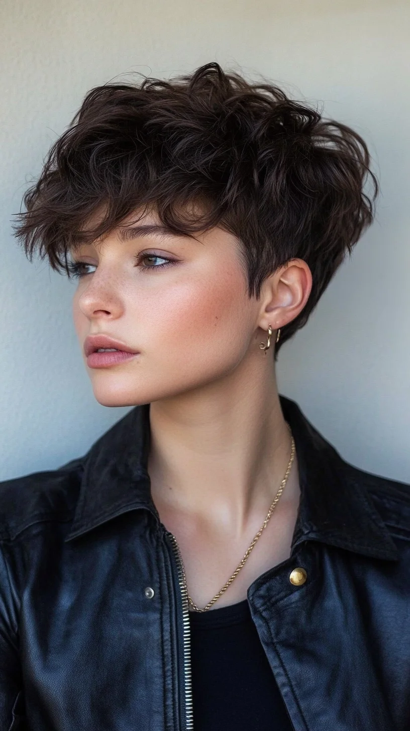 Effortlessly Chic Curly Pixie: Embrace Texture and Volume