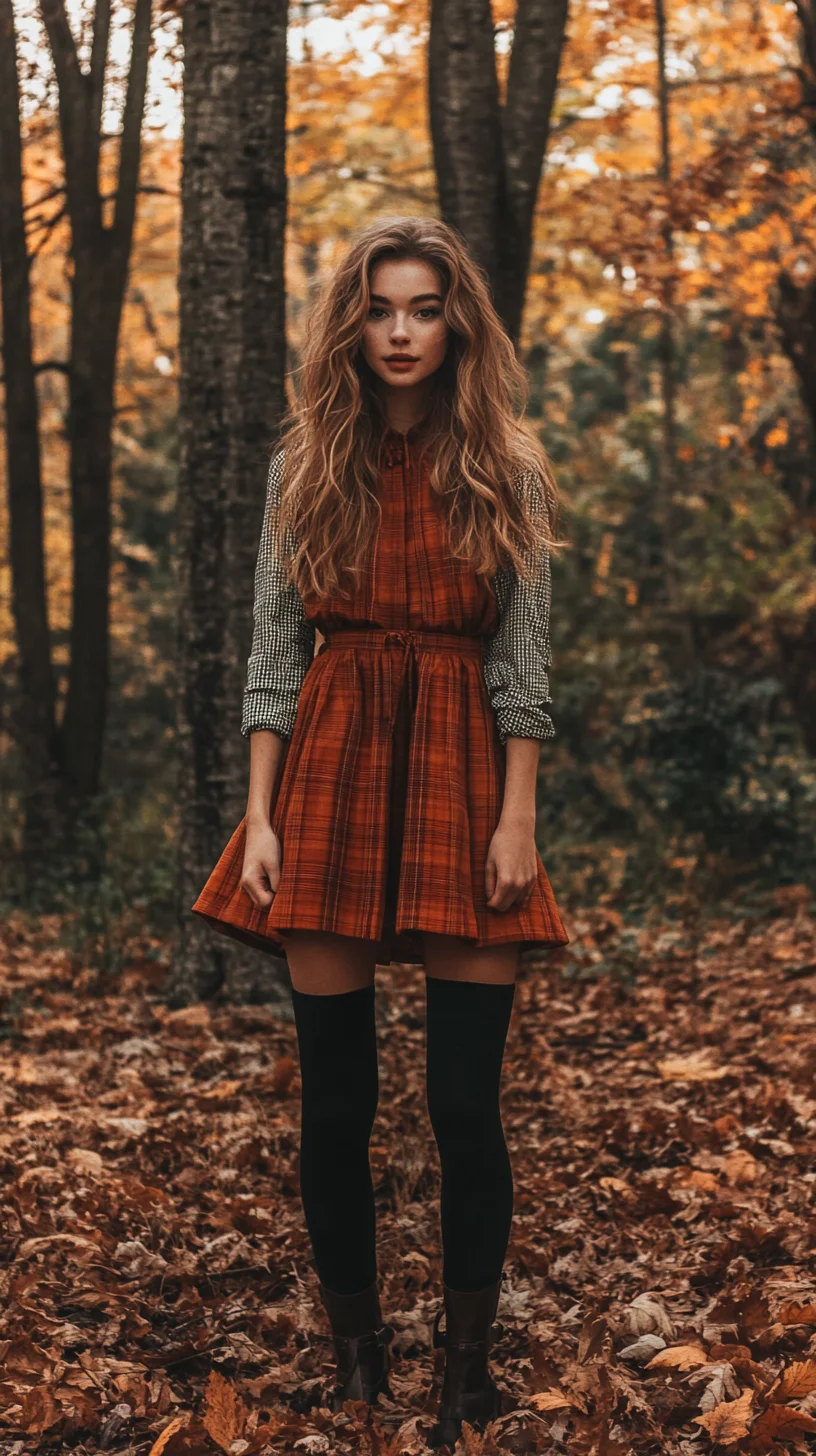 Effortlessly Chic: Embrace Autumn Vibes with a Flannel-Infused Dress