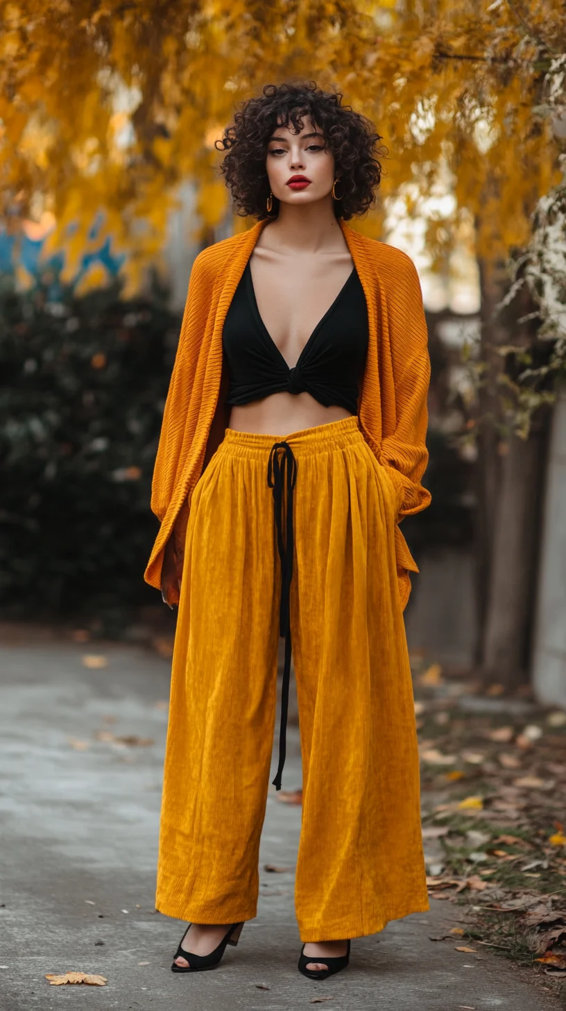 Effortlessly Chic: Embrace Autumn Vibes with Bold Colors and Flowing Fabrics