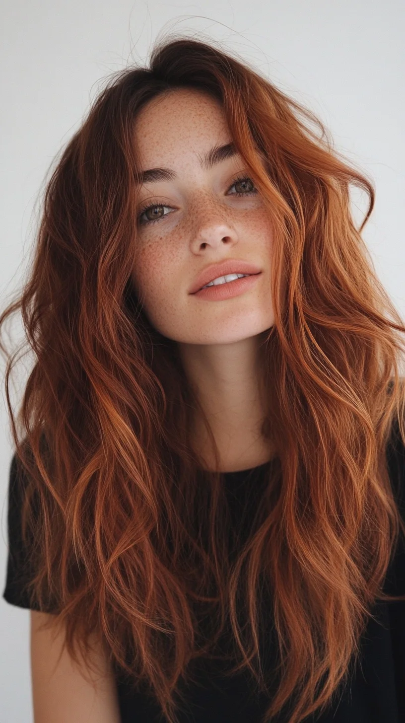 Effortlessly Chic: Embrace Enviable Waves with a Warm Cinnamon Tinge!