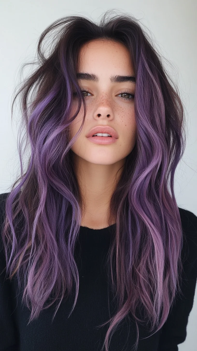 Effortlessly Chic: Embrace the Bold Beauty of Lavender Waves