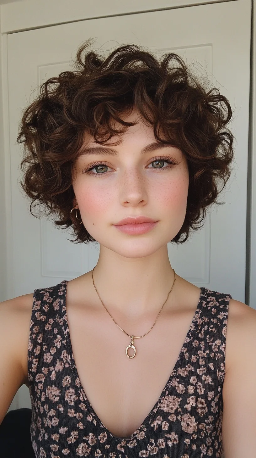 Effortlessly Chic: Embrace the Bouncy Curly Bob for a Fun Look