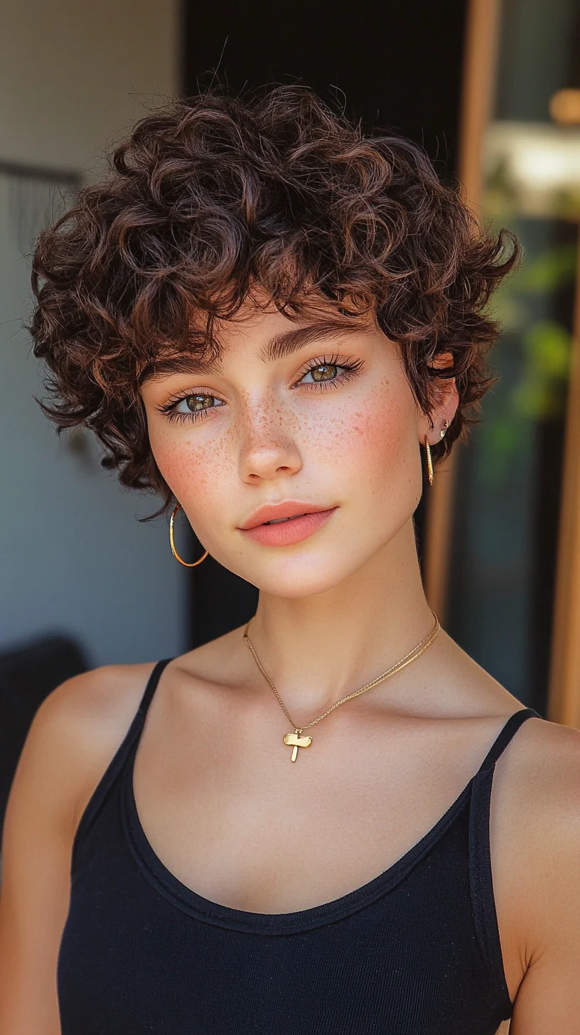 Effortlessly Chic: Embrace the Playful Charm of Short Curly Hair