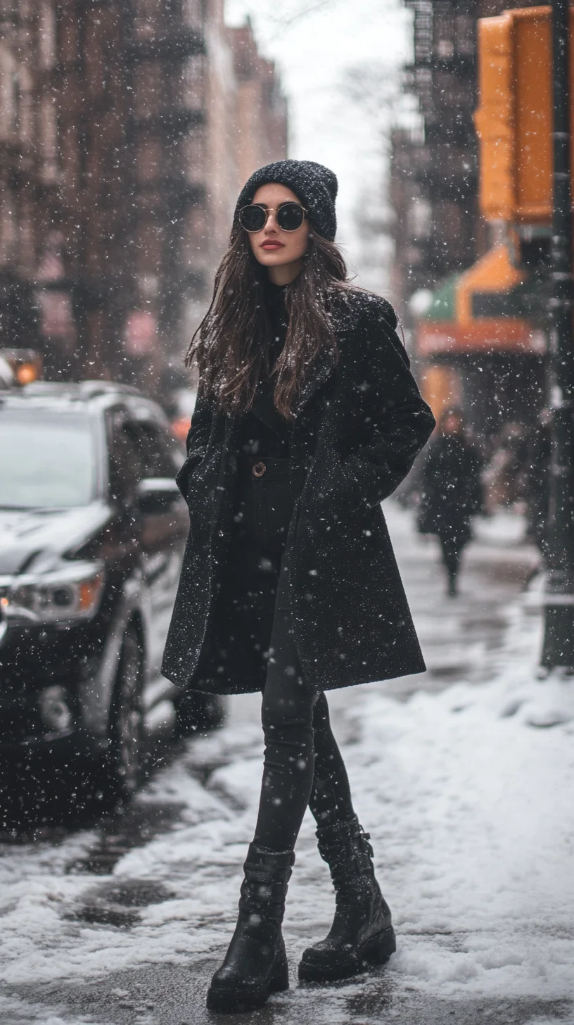 Effortlessly Chic: Embrace Winter Elegance with a Modern Monochrome Look