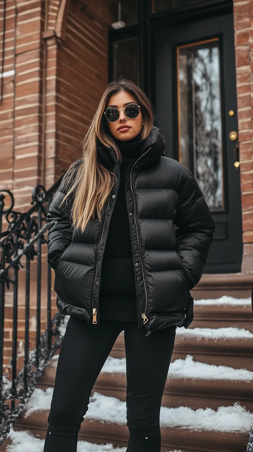 Effortlessly Chic: Embrace Winter Warmth with a Sleek Monochrome Look