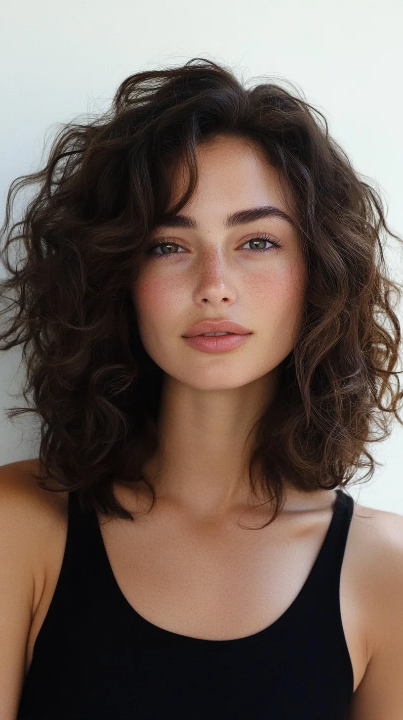 Effortlessly Chic: Embrace Your Natural Curls with this Lush Bob Hairstyle