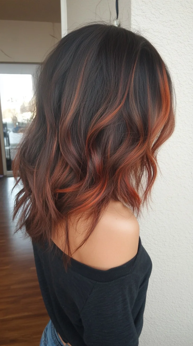 Effortlessly Chic: Enhanced Waves with Fiery Highlights