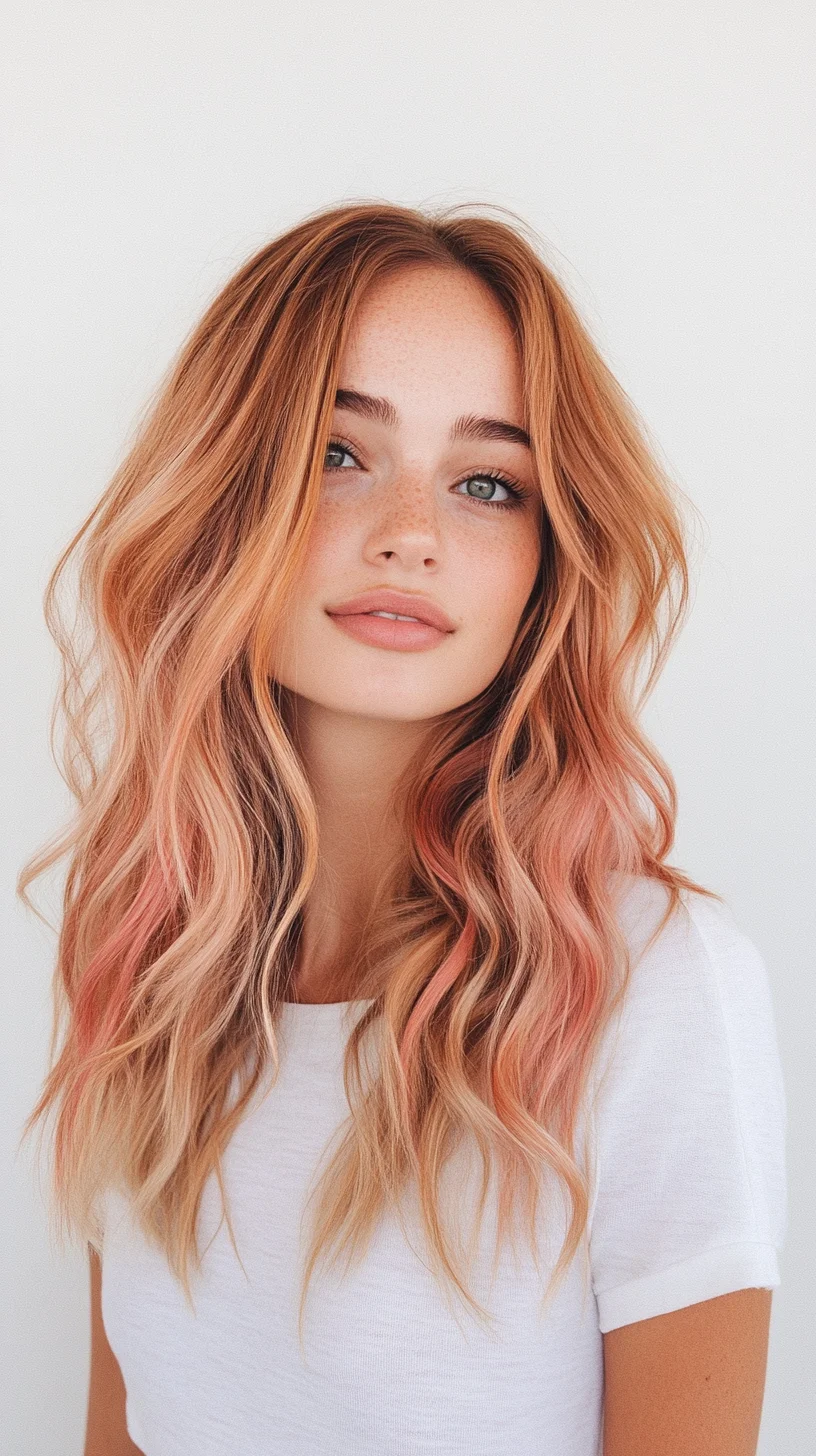 Effortlessly Chic: Free-Flowing Waves with a Pop of Color