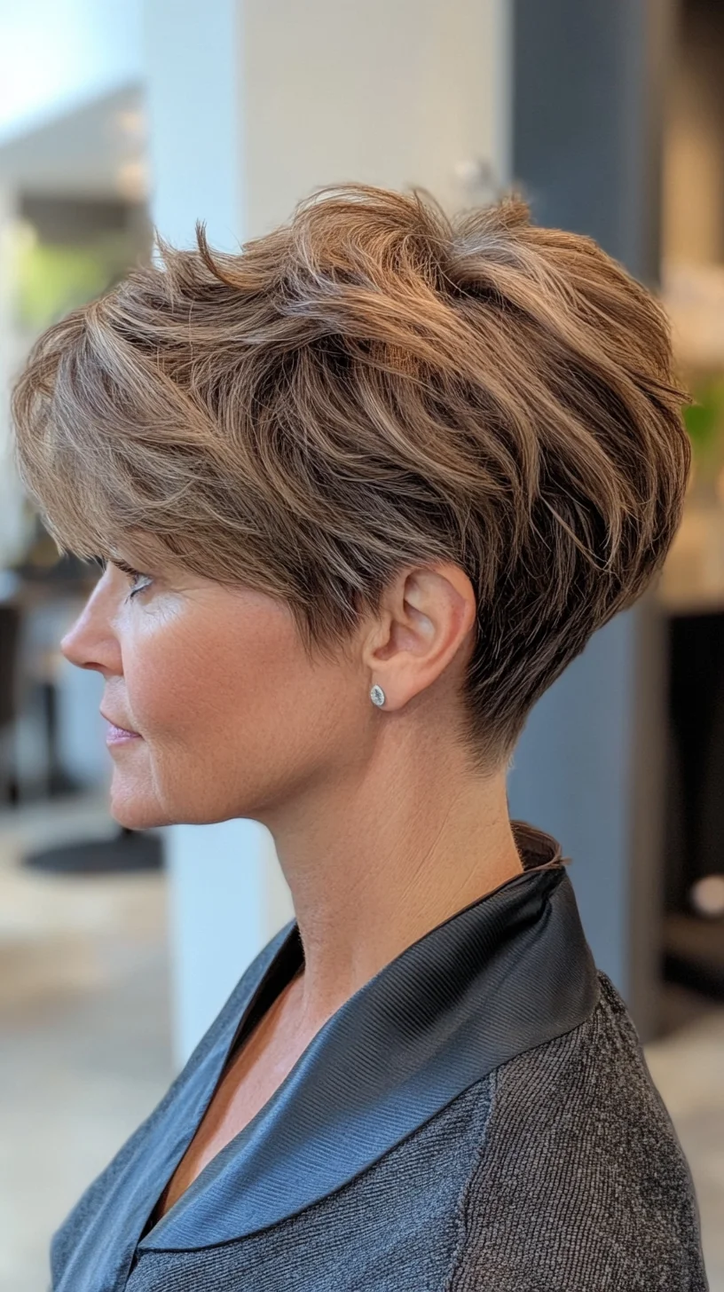 Effortlessly Chic Layered Pixie: The Perfect Blend of Volume and Sophistication