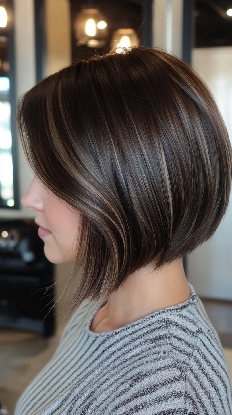 Effortlessly Chic Lob with Shimmering Highlights