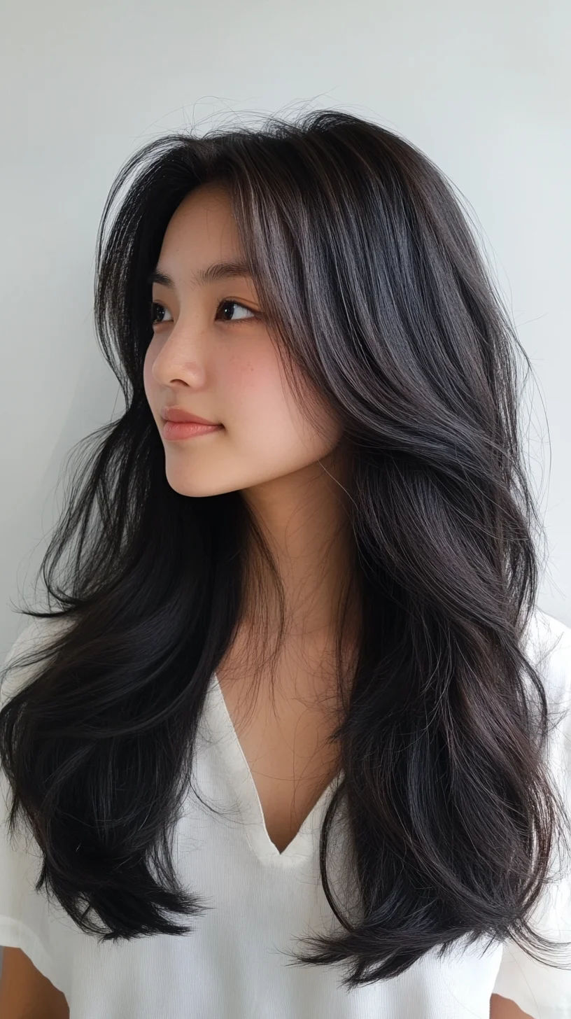 Effortlessly Chic Long Layers: Embrace Volume and Movement in Your Hair