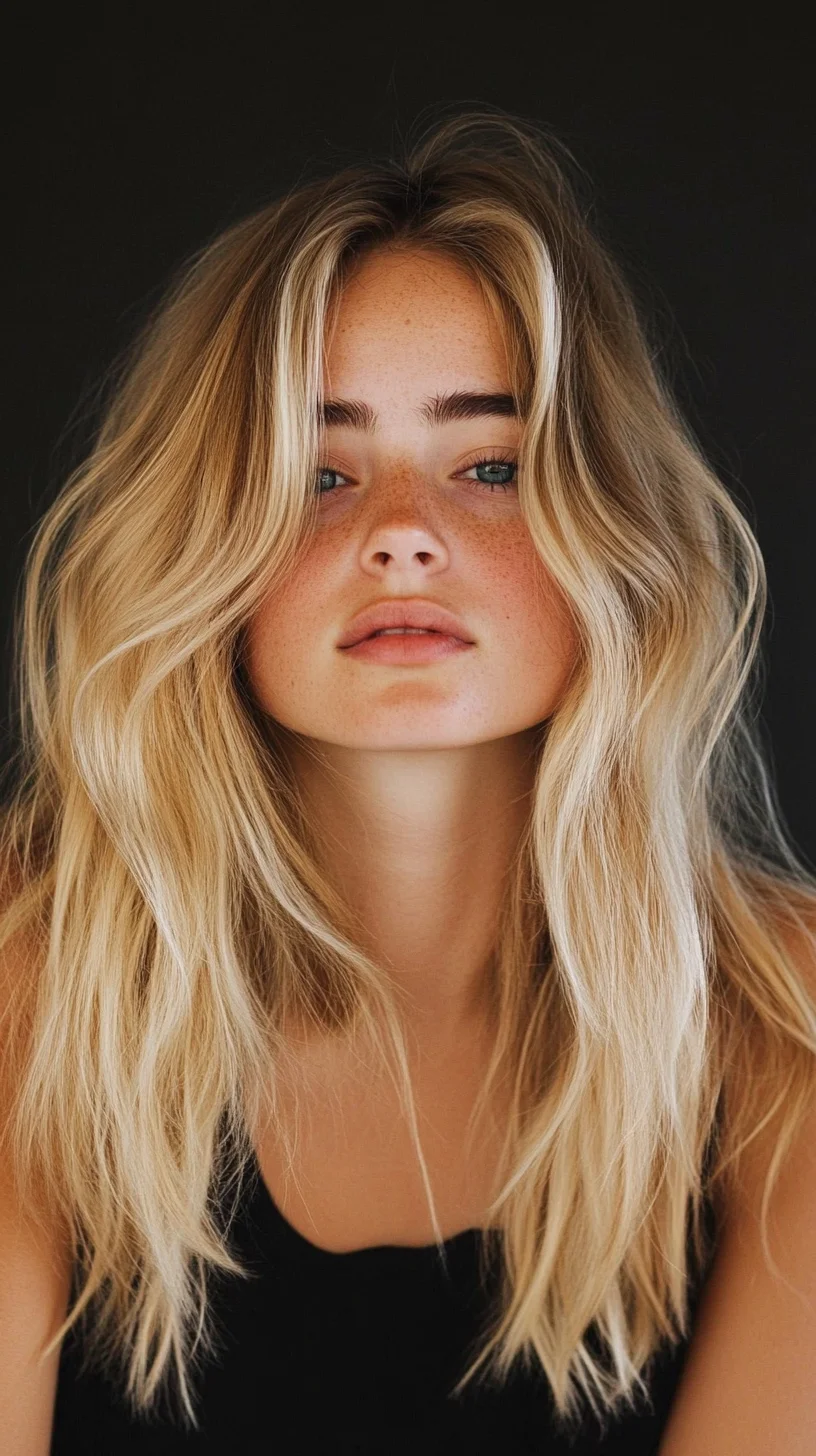 Effortlessly Chic Long Wavy Locks: Embrace the Beachy Vibe