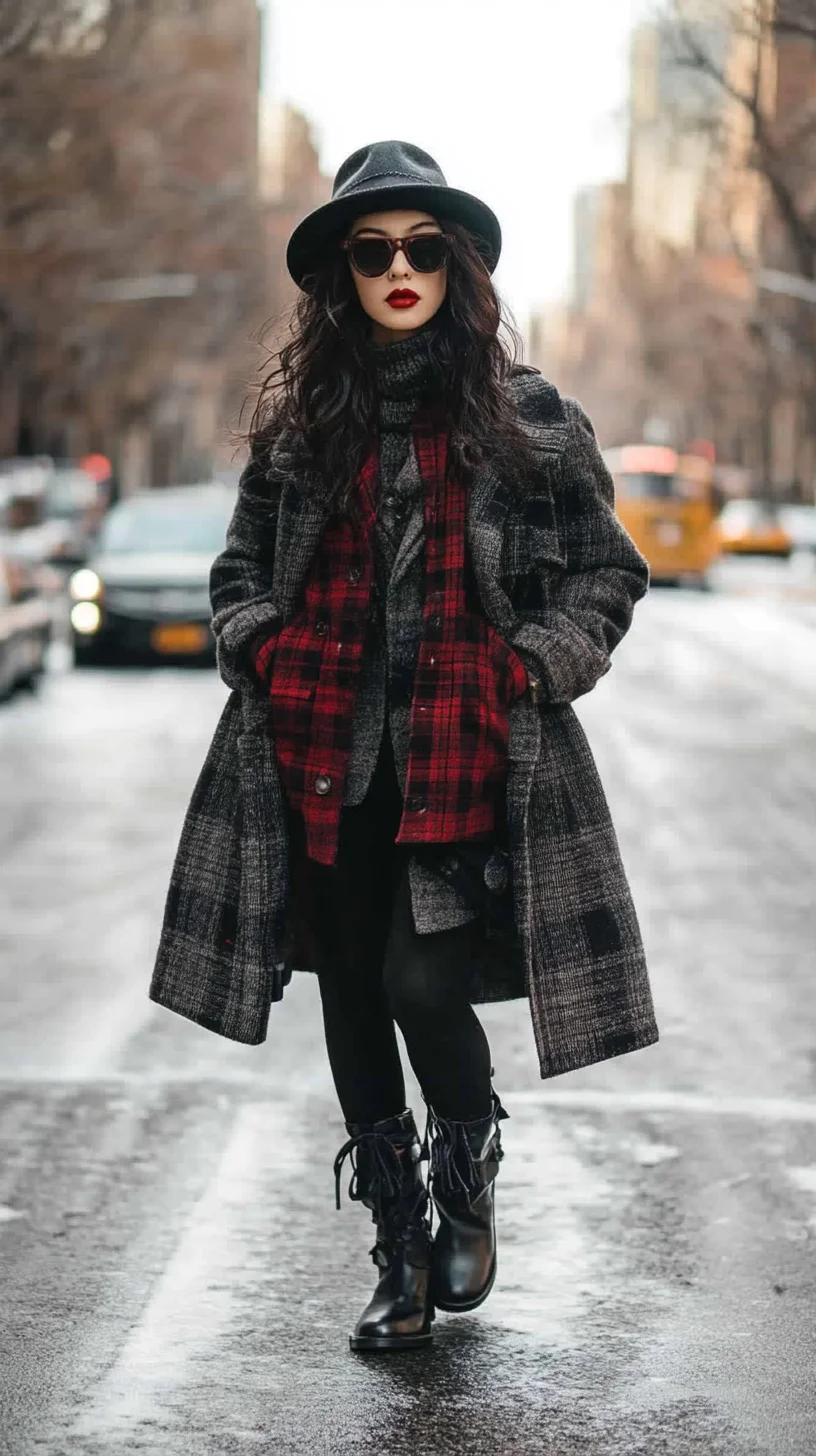 Effortlessly Chic: Mastering Layered Textures With a Bold Winter Statement