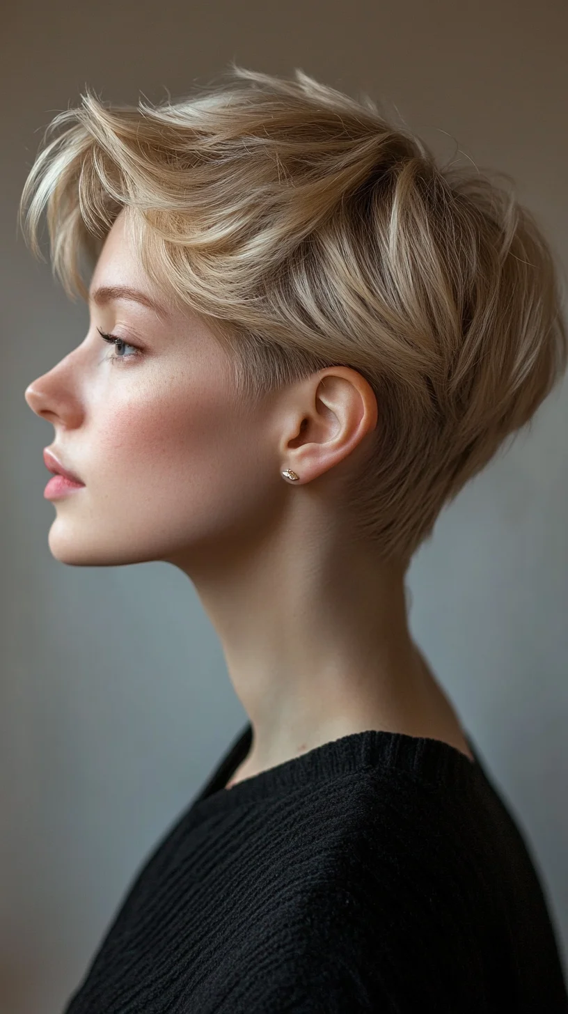 Effortlessly Chic Pixie Cut: Bold Layers for Modern Elegance