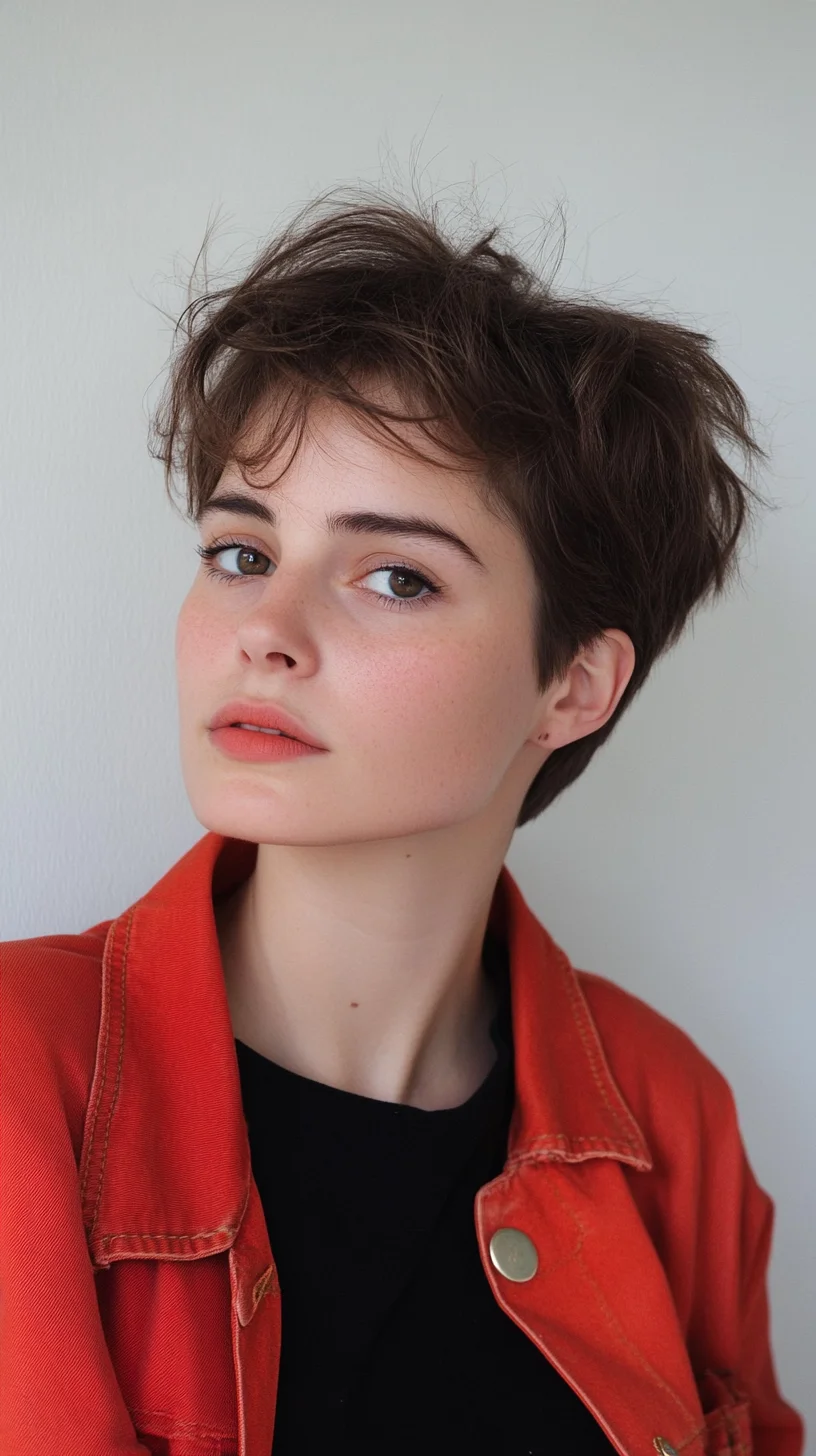 Effortlessly Chic Pixie Cut: The Perfect Blend of Texture and Sophistication