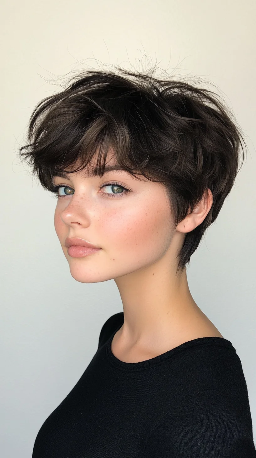 Effortlessly Chic Pixie: The Perfect Blend of Texture and Playfulness