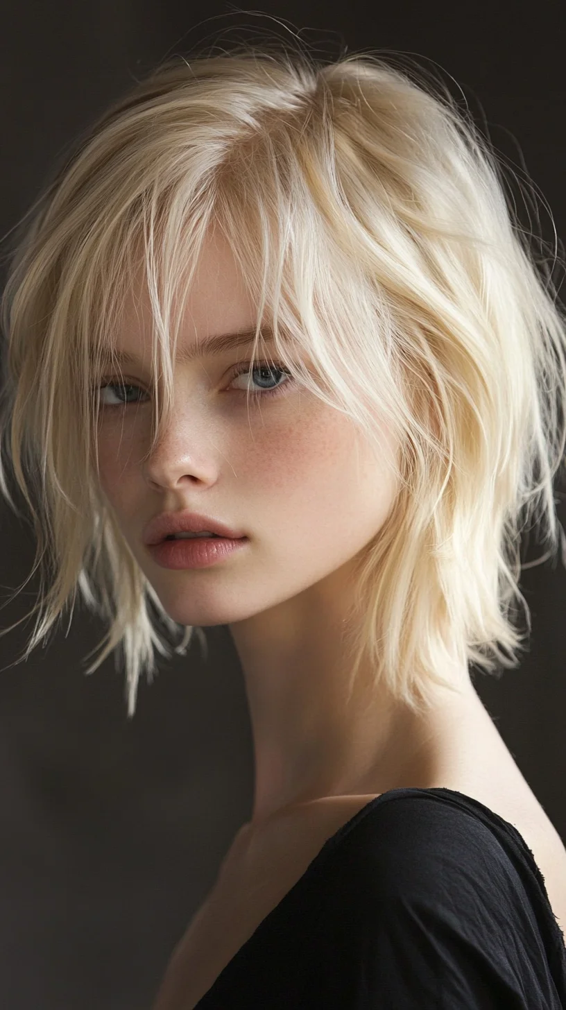 Effortlessly Chic Platinum Beachy Waves: The Perfect Casual Elegance