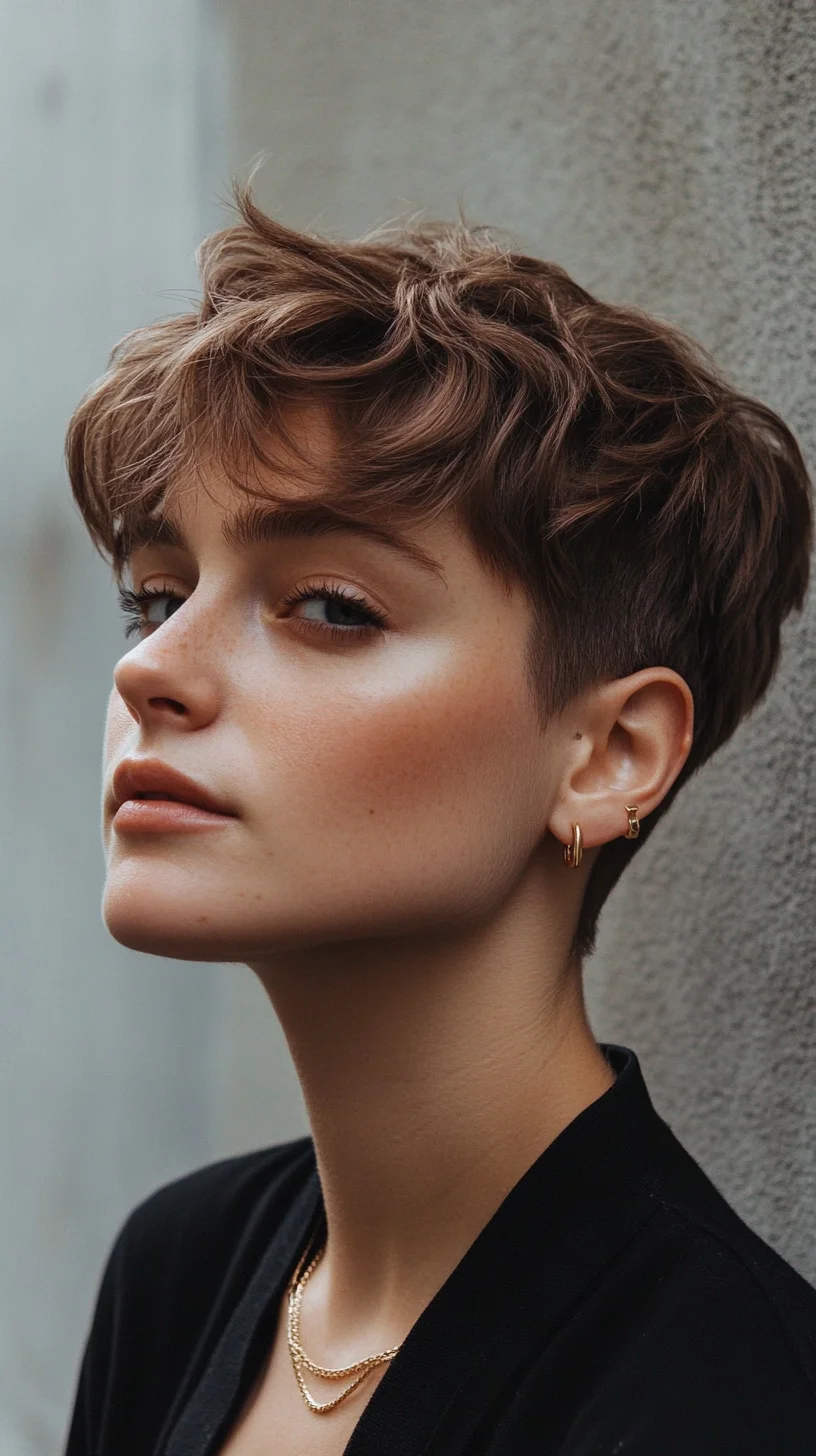 Effortlessly Chic Short Hair: The Modern Textured Pixie Cut