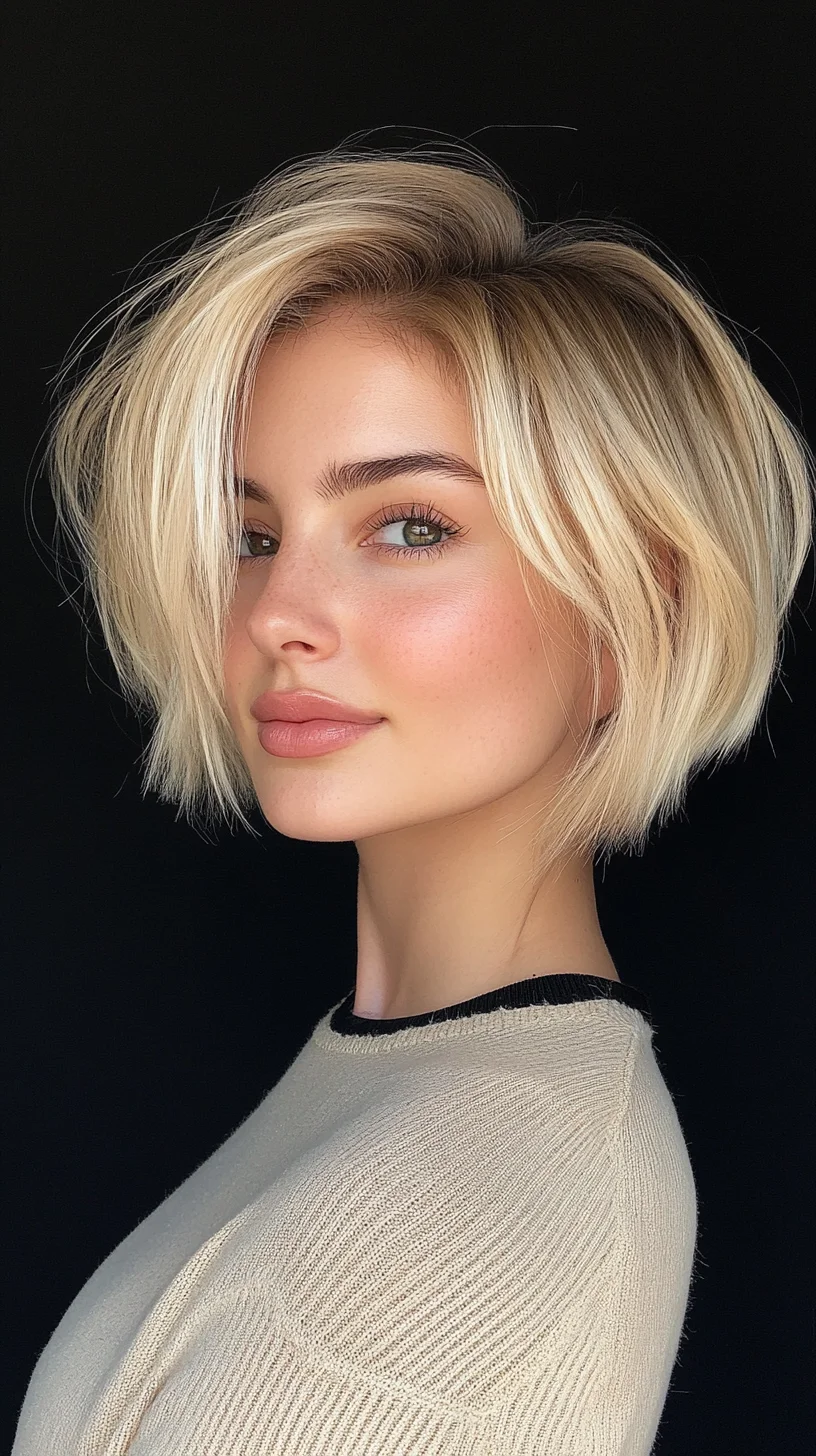 Effortlessly Chic Textured Bob: The Perfect Blend of Edge and Elegance