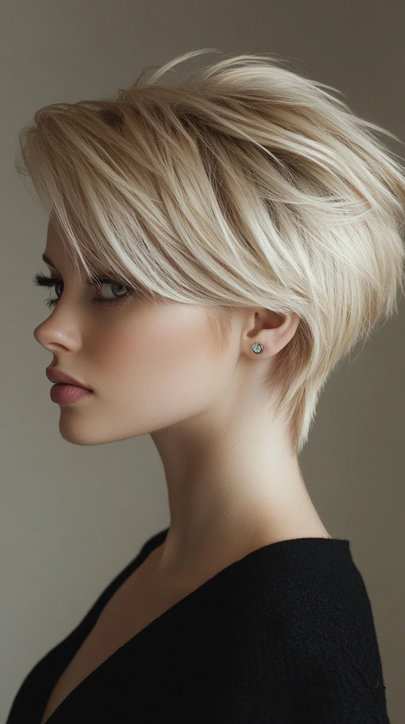 Effortlessly Chic Textured Pixie: A Bold Statement of Modern Elegance