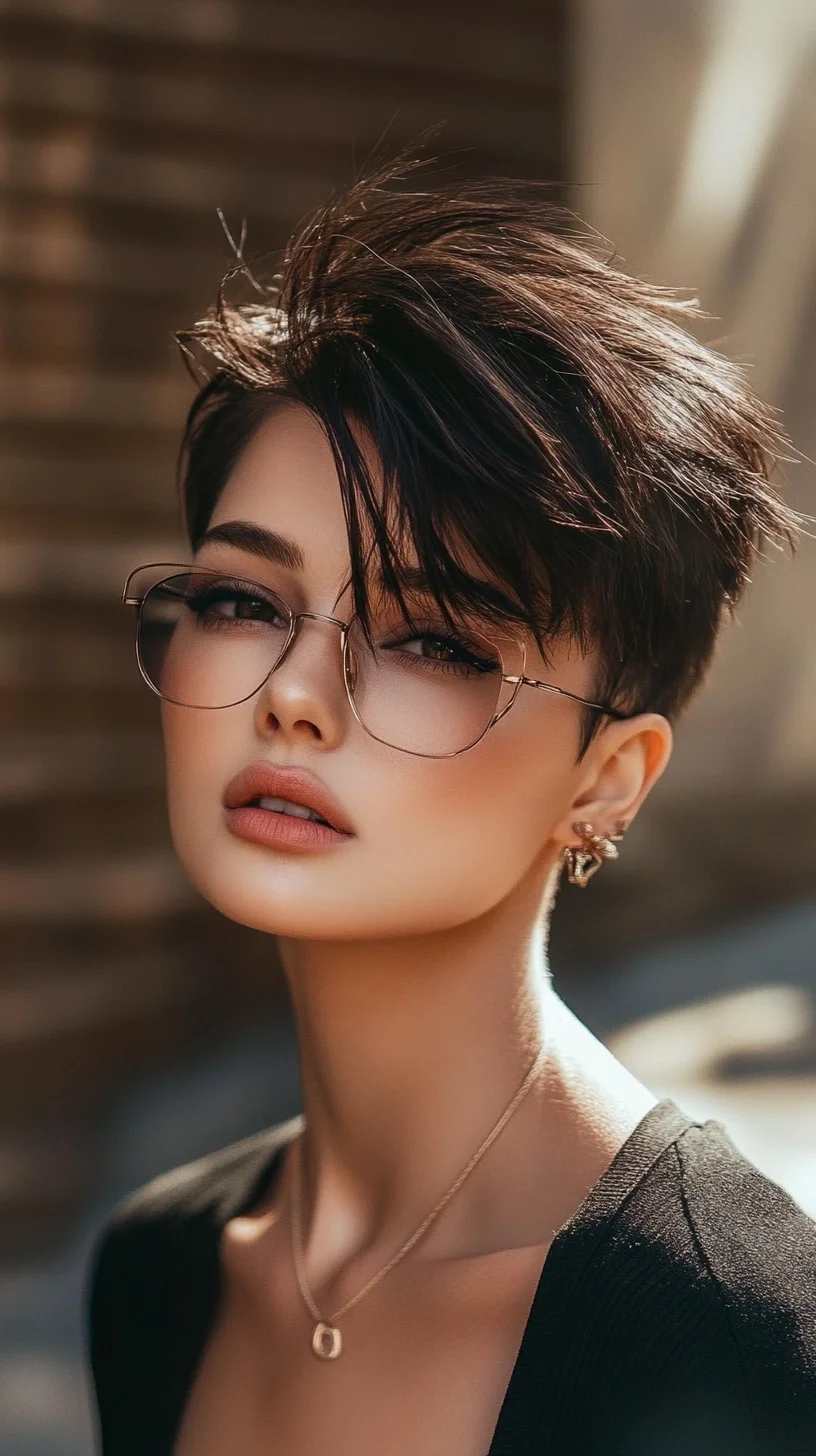 Effortlessly Chic Textured Pixie Cut: A Bold Style for the Modern Trendsetter