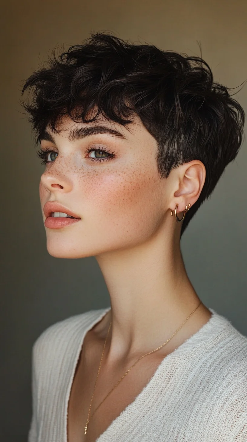 Effortlessly Chic Textured Pixie for a Modern, Edgy Look