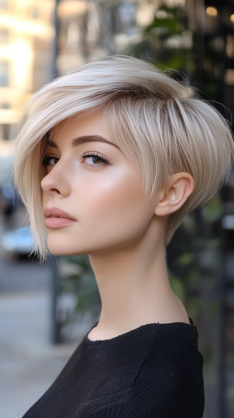 Effortlessly Chic: The Asymmetrical Short Bob with Subtle Volume