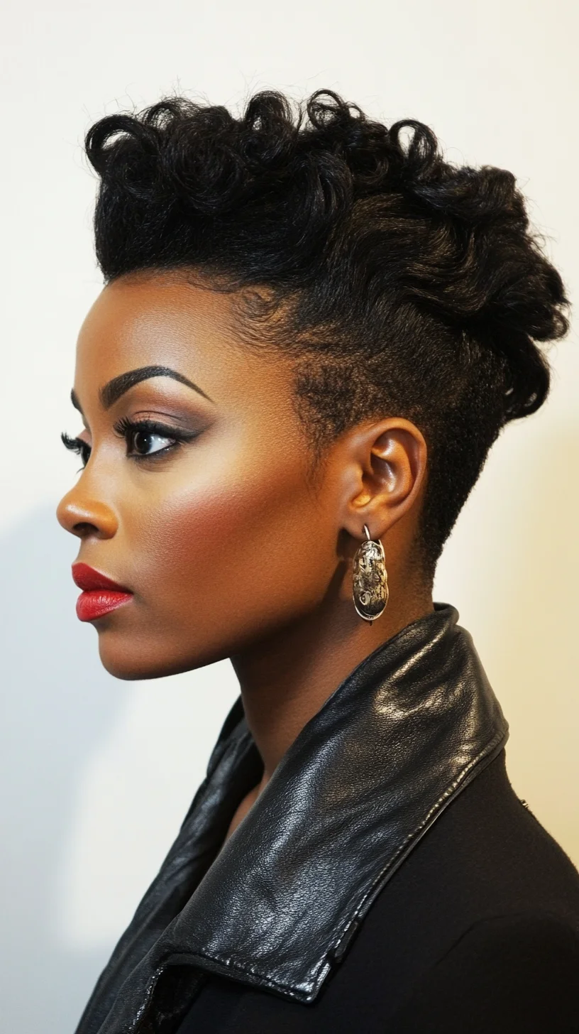 Effortlessly Chic: The Bold Curly Mohawk for Stunning Style Statements