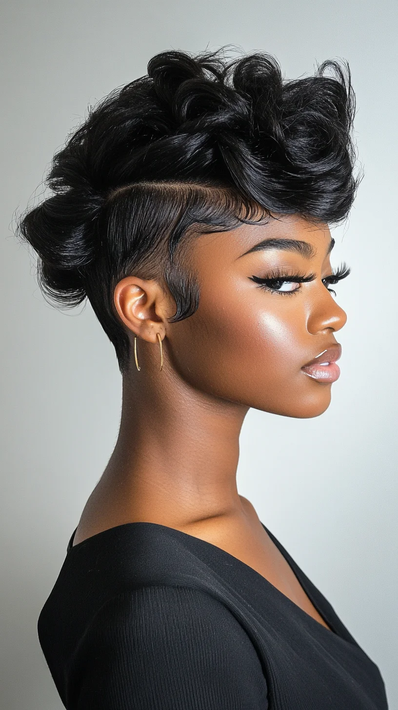 Effortlessly Chic: The Bold Undercut with Defined Curls