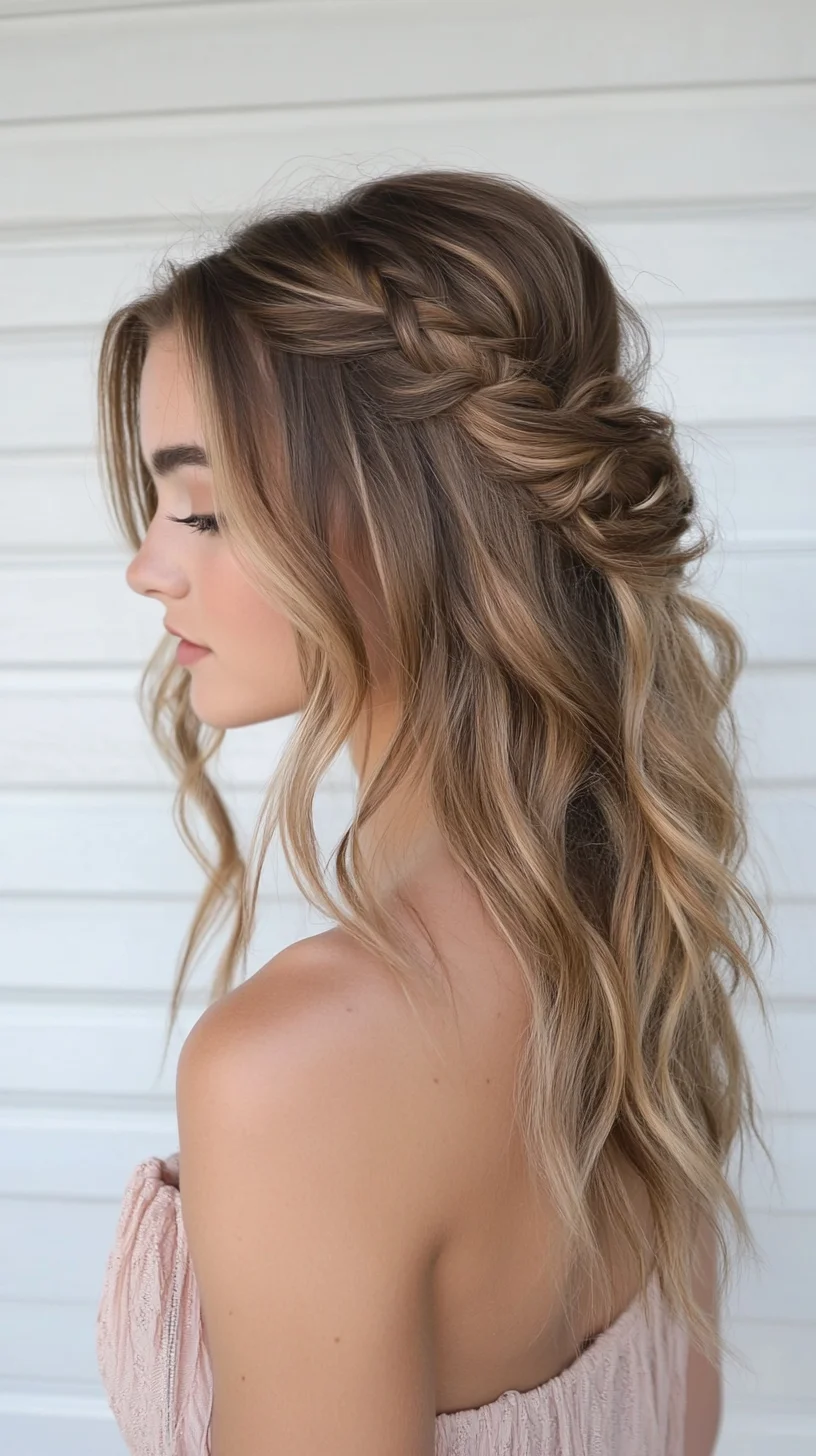 Effortlessly Chic: The Braided Half-Up Style for a Bohemian Vibe