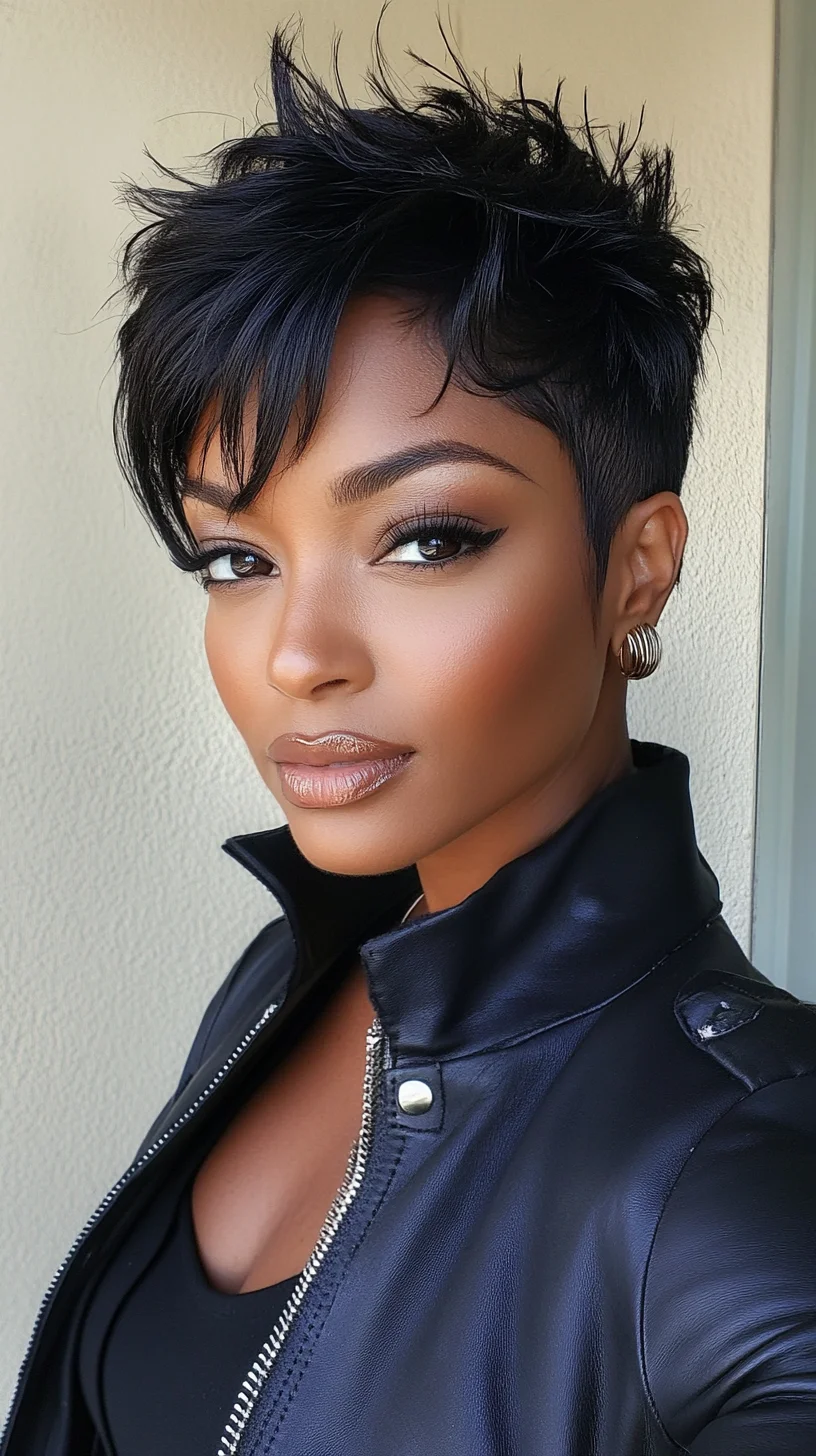 Effortlessly Chic: The Edgy Pixie Cut with Textured Layers