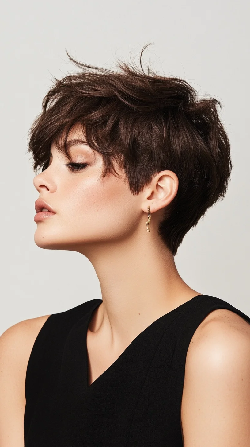 Effortlessly Chic: The Edgy Textured Pixie Cut for Modern Elegance