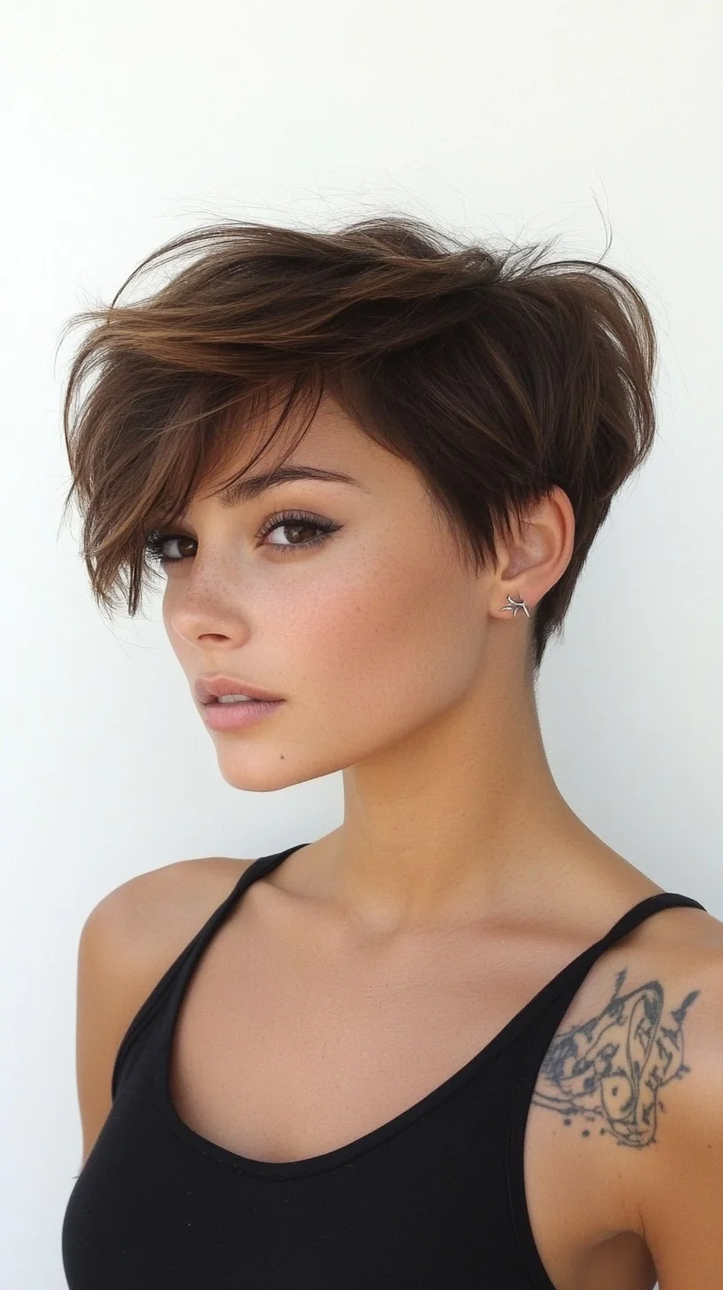 Effortlessly Chic: The Edgy Textured Pixie Cut for Modern Elegance