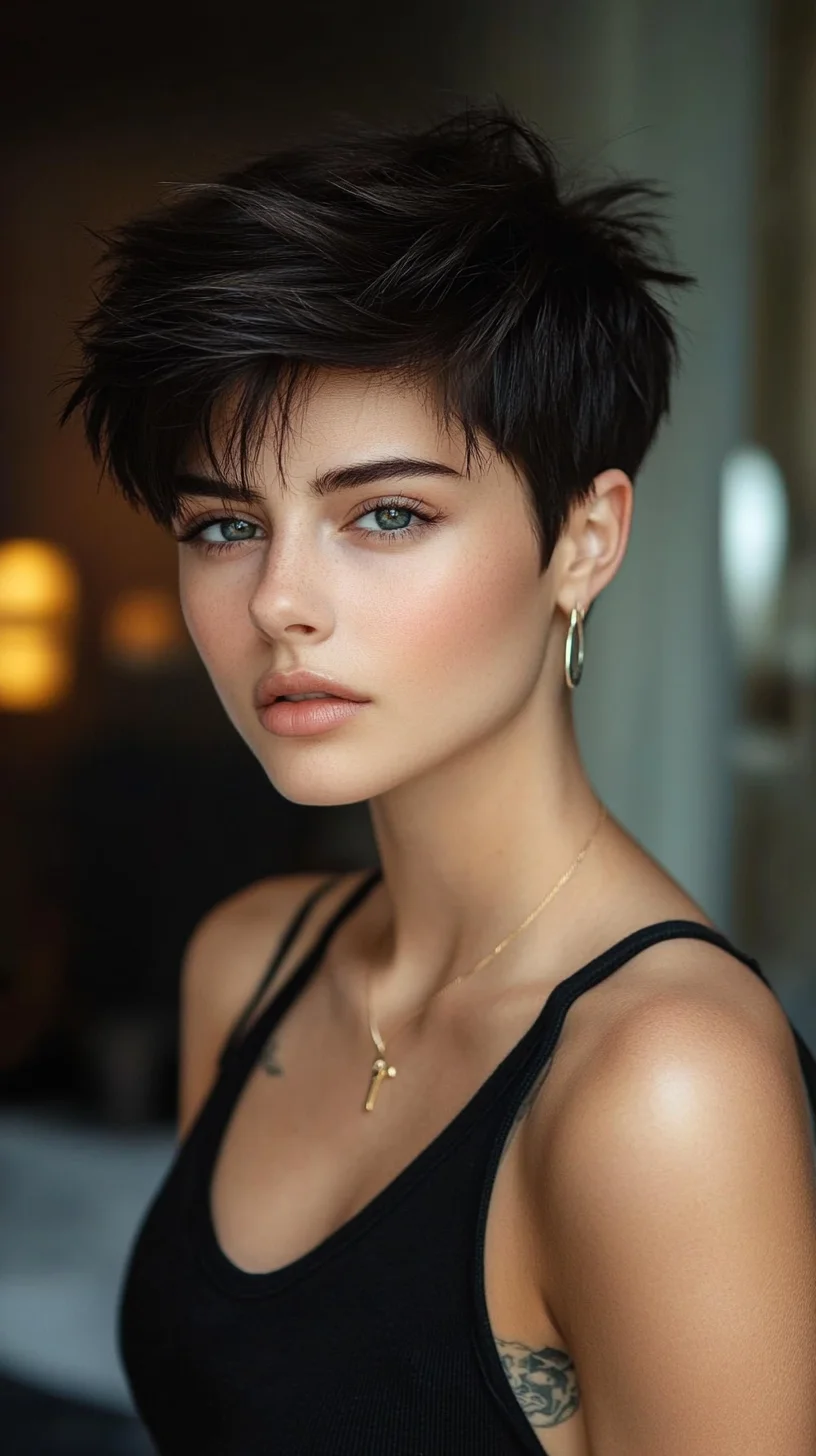 Effortlessly Chic: The Edgy Textured Pixie Cut for Bold Statements