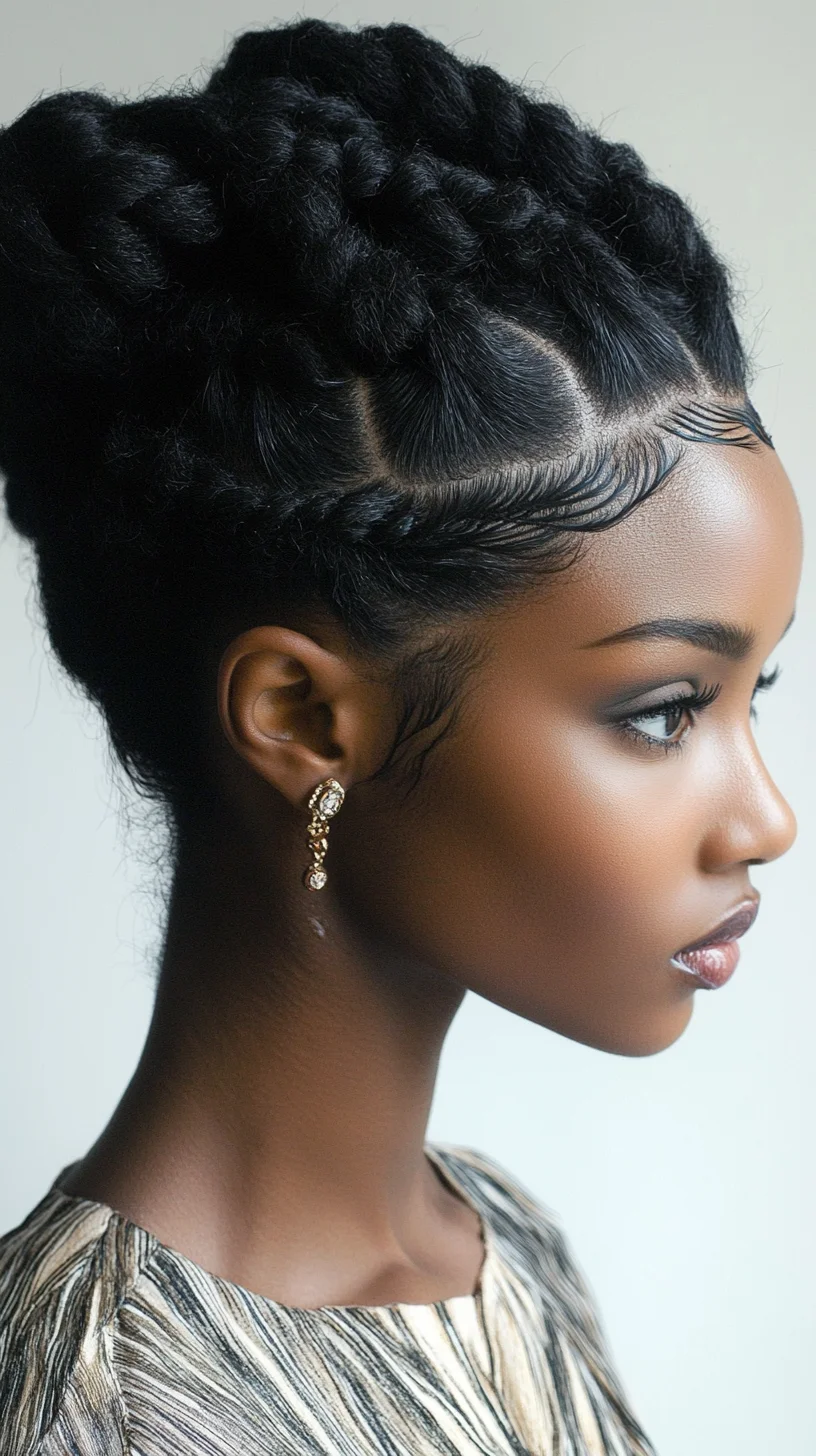 Effortlessly Chic: The Elegance of Braided Updos with Sleek Edges