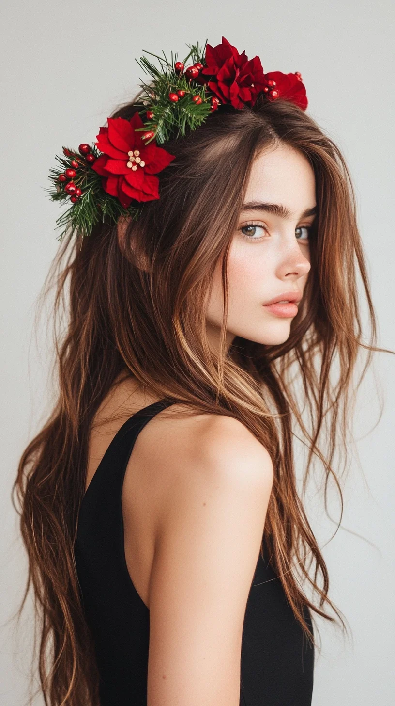 Effortlessly Chic: The Enchanting Floral Crown for Festive Glam