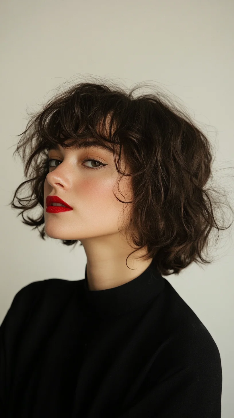 Effortlessly Chic: The Flirty Textured Bob with Soft Curls