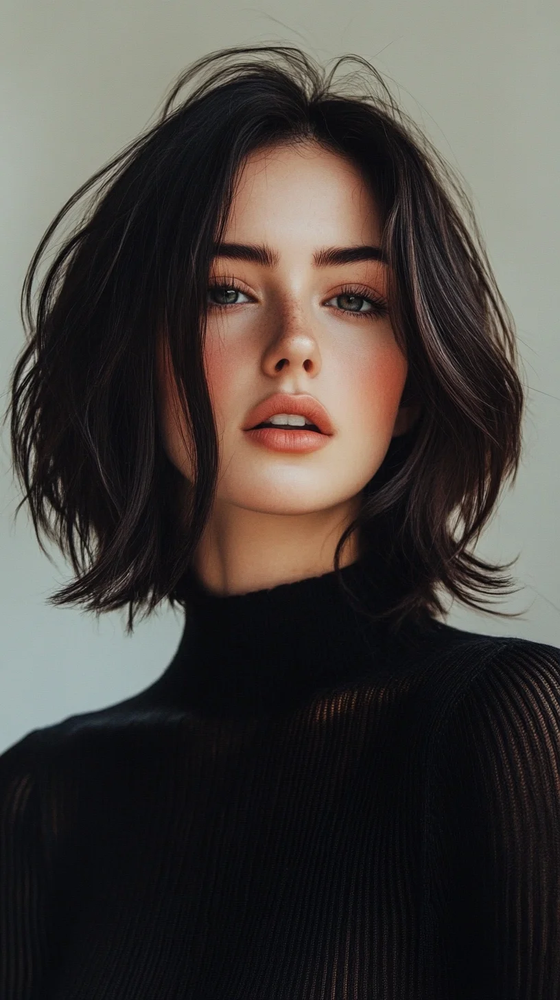 Effortlessly Chic: The Flowy, Textured Bob for a Modern Look