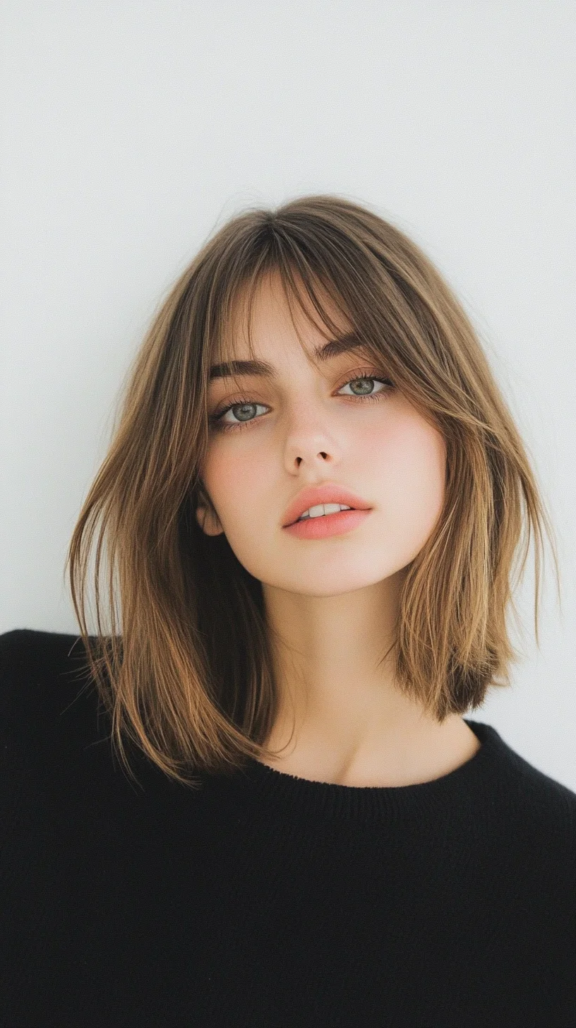 Effortlessly Chic: The Layered Bob with Soft Bangs