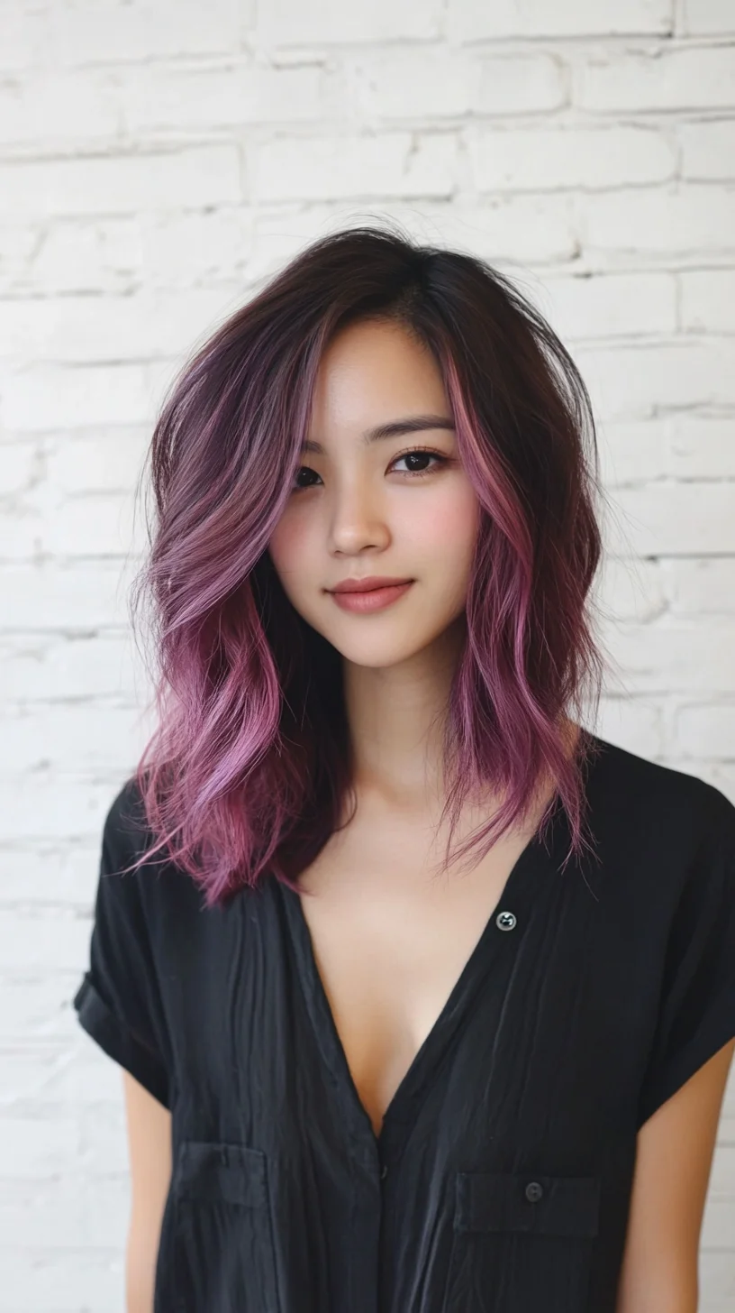 Effortlessly Chic: The Lob with Vibrant Color and Soft Waves