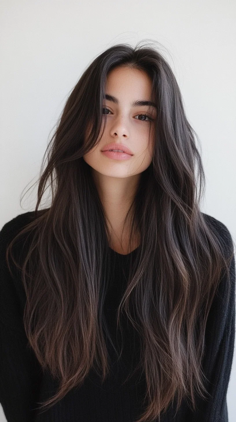 Effortlessly Chic: The Long Layered Beachy Waves Hairstyle