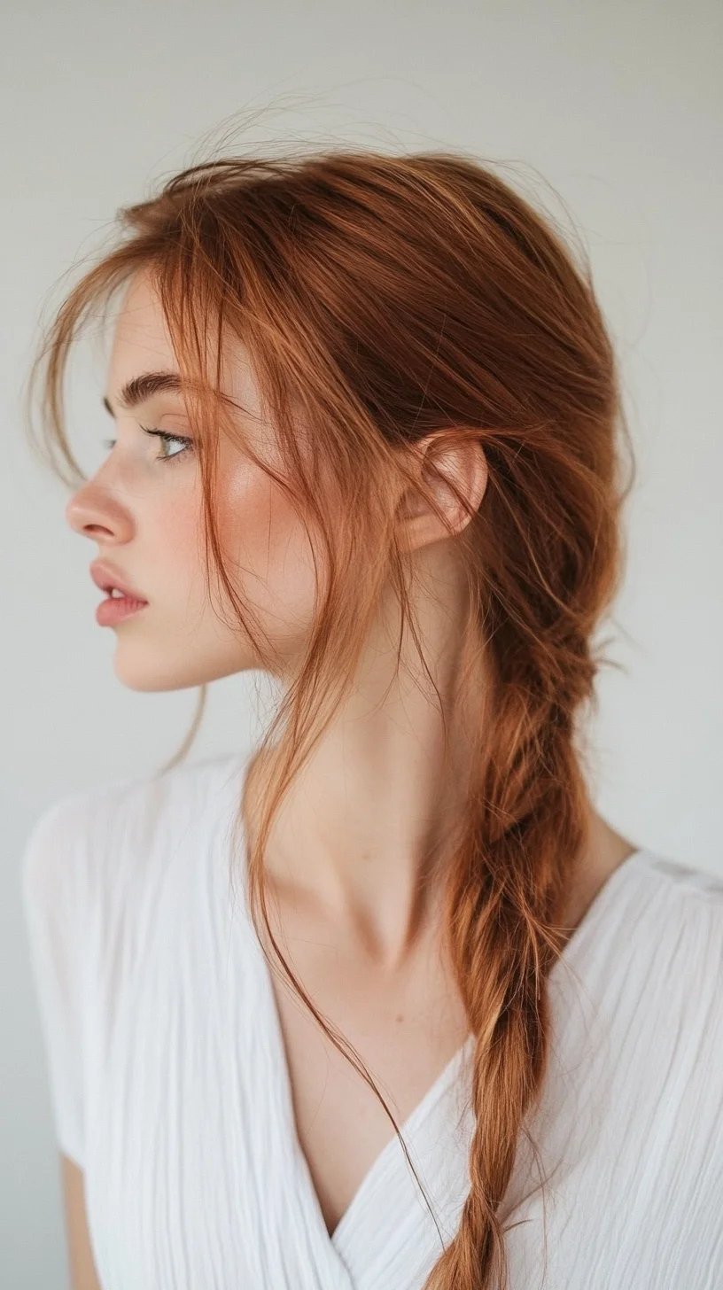 Effortlessly Chic: The Loose Side Braid with Tousled Layers