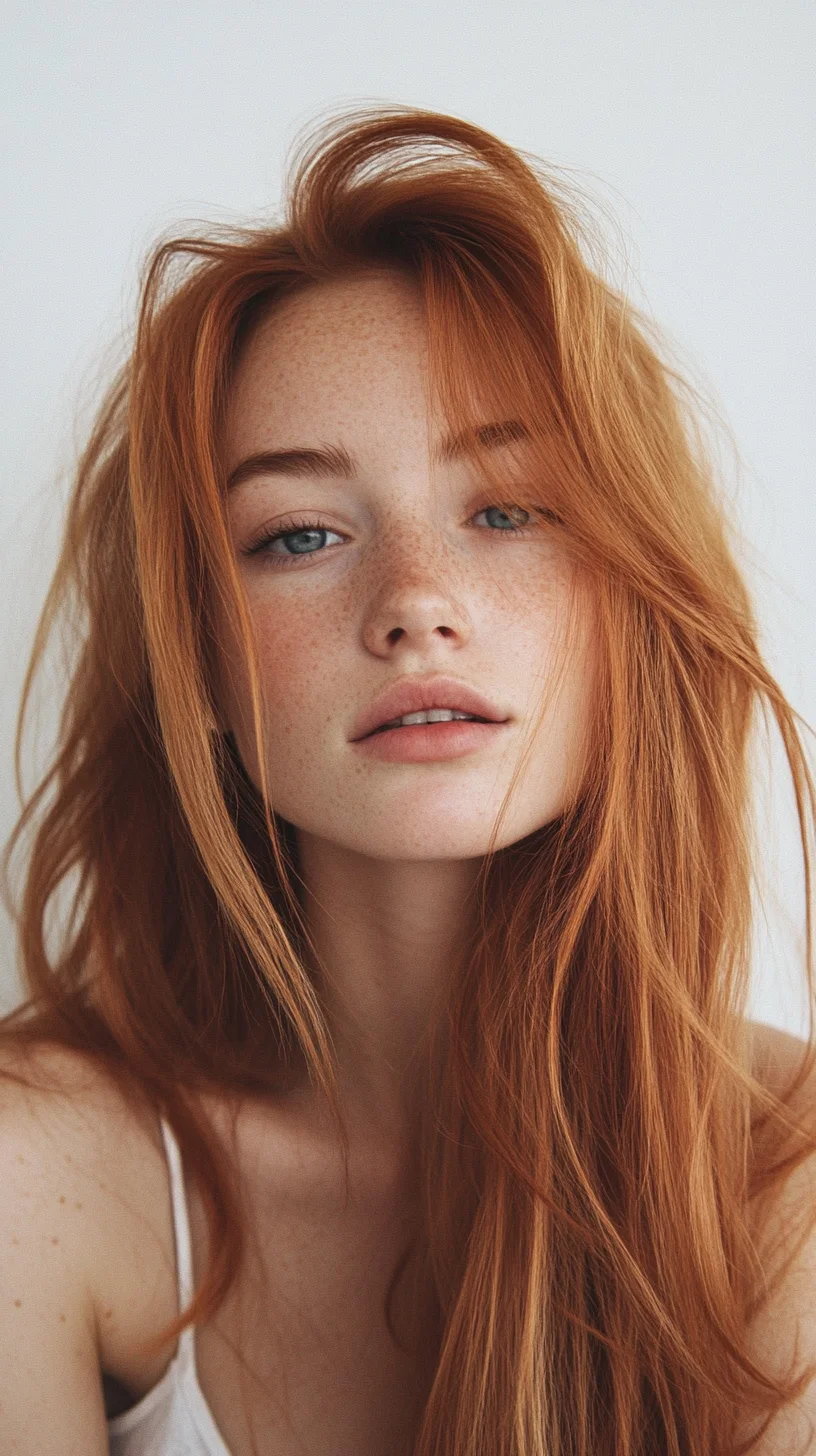 Effortlessly Chic: The Luscious Layers of Free-Flowing Red Locks